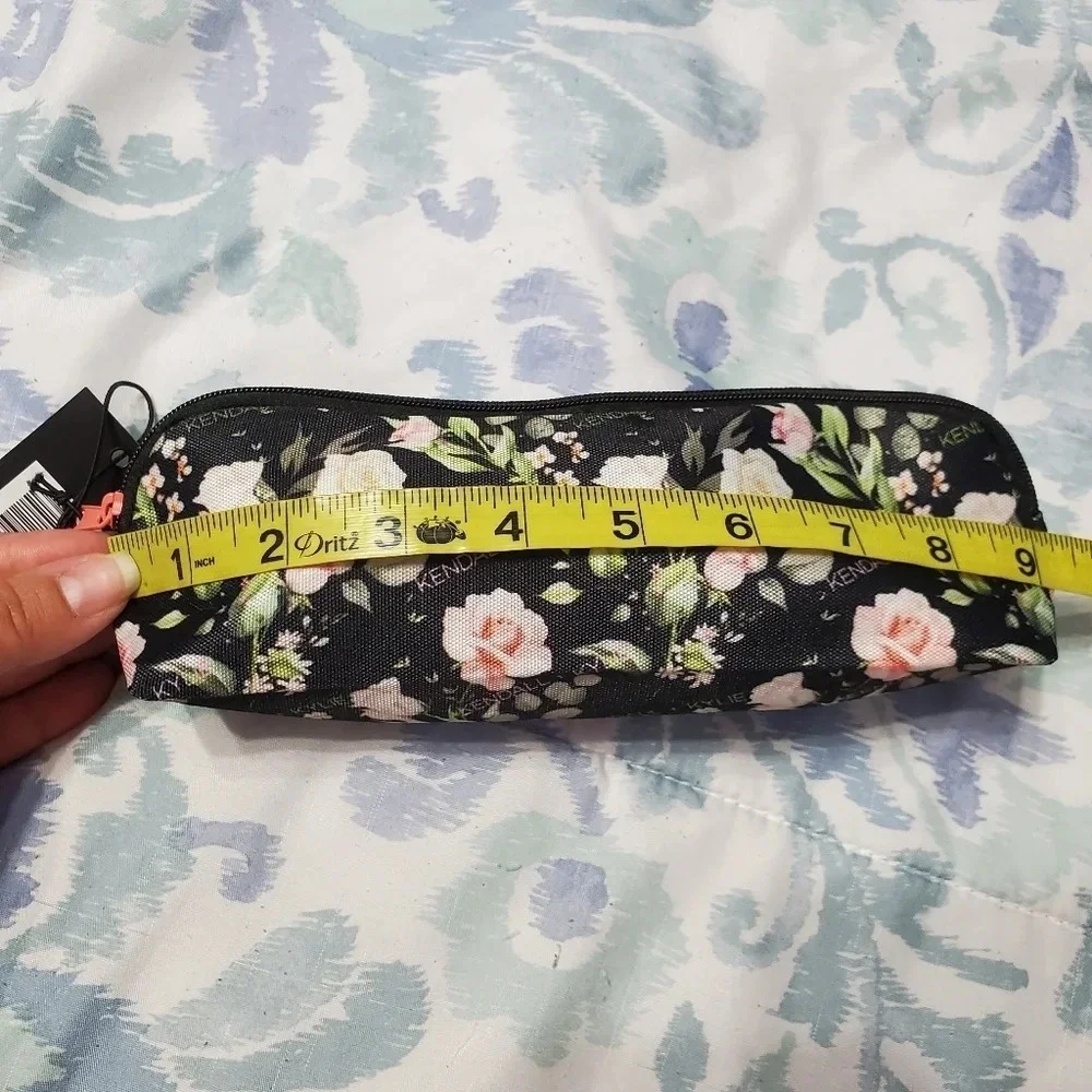 Kendall + Kylie Roses Floral Makeup Accessory Cosmetic Bag Pouch with Zipper